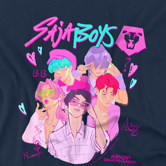 K-Pop Demon Hunters Childrens/Kids Saja Boys Signature T-Shirt (Navy) - Image 3