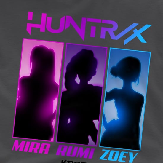 K-Pop Demon Hunters Childrens/Kids Huntrix Spotlight T-Shirt (Charcoal) - Image 3