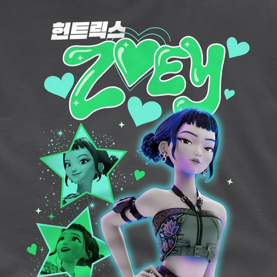 K-Pop Demon Hunters Childrens/Kids Huntrix Zoey T-Shirt (Charcoal) - Image 3