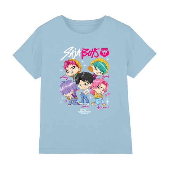 K-Pop Demon Hunters Childrens/Kids Saja Boys Chibi T-Shirt (Light Blue) - Image 1