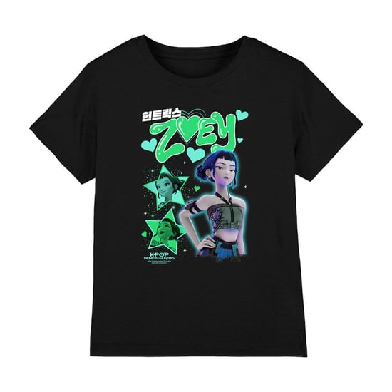 K-Pop Demon Hunters Childrens/Kids Huntrix Zoey T-Shirt (Black) - Image 1