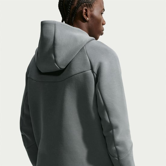 Nike Mens Tech Chevron Full Zip Hoodie (Smoke Grey) - Image 2