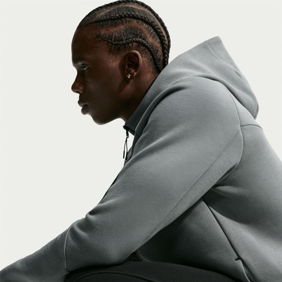 Nike Mens Tech Chevron Full Zip Hoodie (Smoke Grey) - Image 3