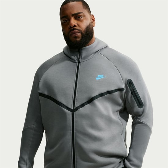 Nike Mens Tech Chevron Full Zip Hoodie (Smoke Grey) - Image 4