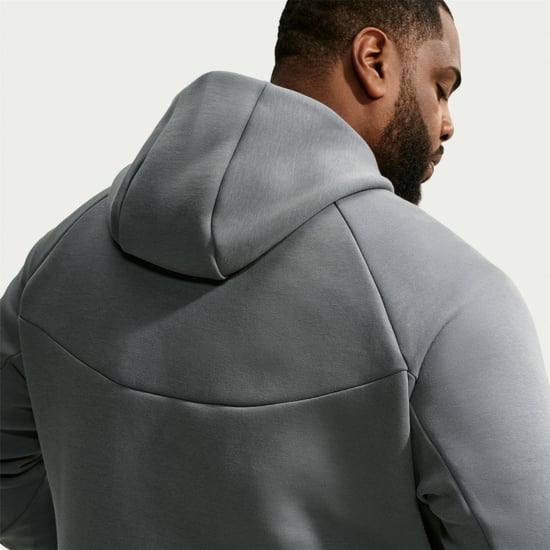 Nike Mens Tech Chevron Full Zip Hoodie (Smoke Grey) - Image 5