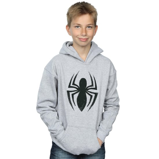 Marvel Boys Spider-Man Ultimate Spider Logo Hoodie (Sports Grey) - Image 1
