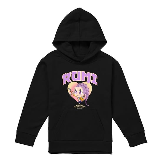 K-Pop Demon Hunters Childrens/Kids Huntrix Rumi Collegic Pullover Hoodie (Black) - Image 1