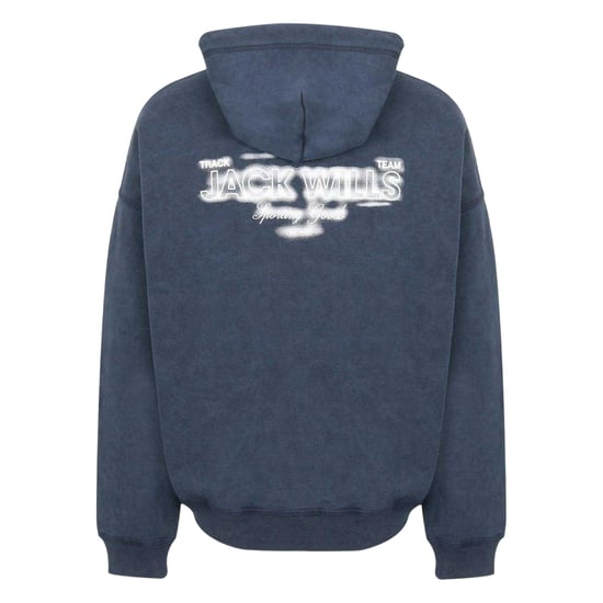 Jack Wills Mens Script Long-Sleeved Hoodie (Navy) - Image 2