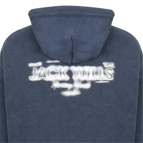 Jack Wills Mens Script Long-Sleeved Hoodie (Navy) - Image 3