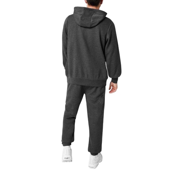 Slazenger Heren Polycotton Full Zip Hoodie (Houtskool mergel) - Image 2