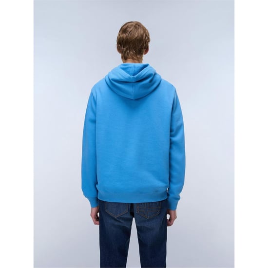 Napapijri Heren-hoodie van katoen met boxlogo en losse pasvorm (Blauw) - Image 4