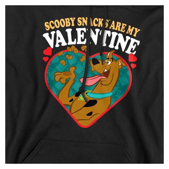 Scooby Doo Unisex-hoodie met lange mouwen voor volwassenen: ‘Scooby Snacks Are My Valentine’ (Zwart) - Image 3