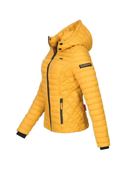 Marikoo women’s quilted jacket Samtpfote with detachable hood & ribbed cuffs - Image 2