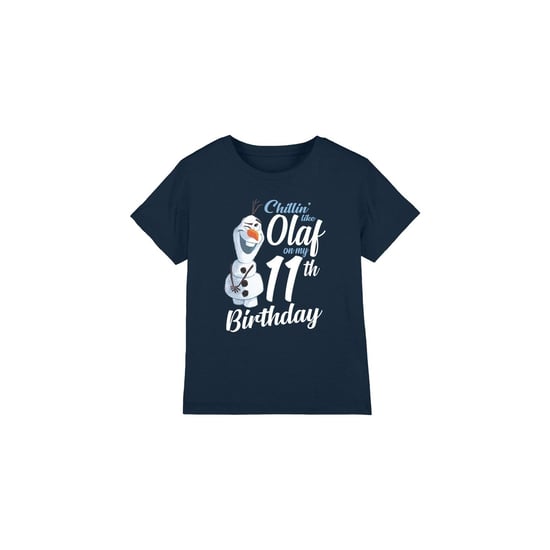 Frozen Kinderen/Kinderen Chillin Like Olaf 11e Verjaardag T-Shirt (Marine) - Image 1