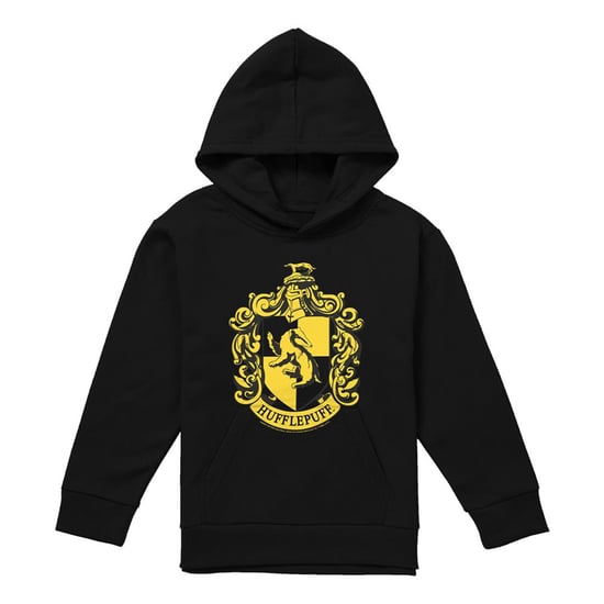 Harry Potter Hufflepuff-hoodie met wapen voor kinderen/jongeren (Zwart) - Image 1