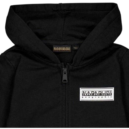 Napapijri Childrens/Kids Chamois Full Zip Hoodie (Black) - Image 4