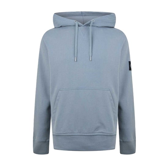 Calvin Klein Mens Monogram Badge Hoodie (Overcast Grey) - Image 1