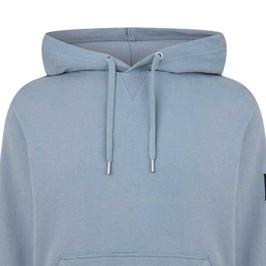 Calvin Klein Mens Monogram Badge Hoodie (Overcast Grey) - Image 3