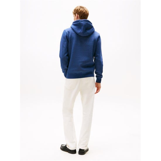 Tommy Hilfiger Mens Logo Hoodie (Aegean Blue) - Image 3