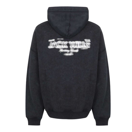 Jack Wills Mens Script Long-Sleeved Hoodie (Black) - Image 2