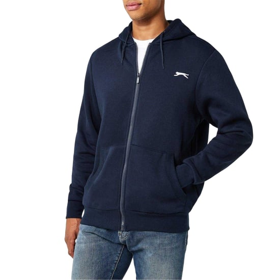 Slazenger Heren Polycotton Full Zip Hoodie (Marine) - Image 3