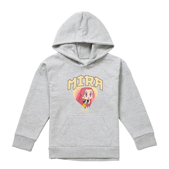 K-Pop Demon Hunters Childrens/Kids Huntrix Mira Collegic Pullover Hoodie (Heather Grey) - Image 1