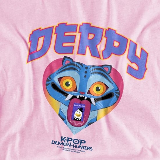 K-Pop Demon Hunters Childrens/Kids Derpy Tiger Collegic Pullover Hoodie (Heather Grey) - Image 3