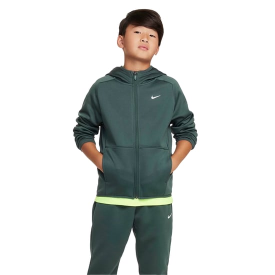 Nike Childrens/Kids Therma Fit Long-Sleeved Full Zip Hoodie (Vintage Green) - Image 2