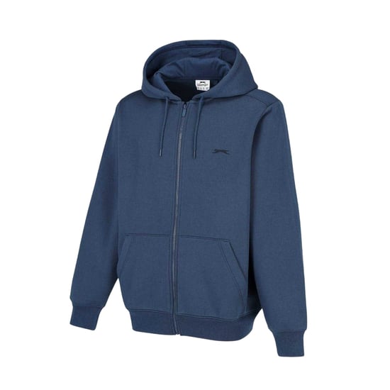 Slazenger Heren Polycotton Full Zip Hoodie (Staalblauw) - Image 3