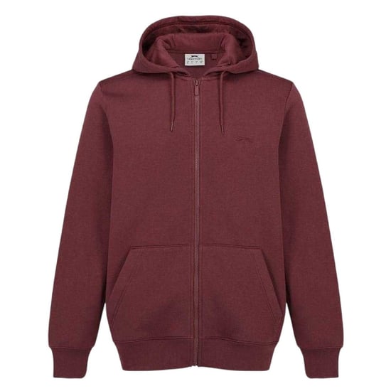 Slazenger Heren Polycotton Full Zip Hoodie (Bourgondië) - Image 1