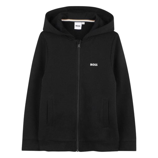 Boss Childrens/Kids Logo Full Zip Hoodie (Black) - Image 1