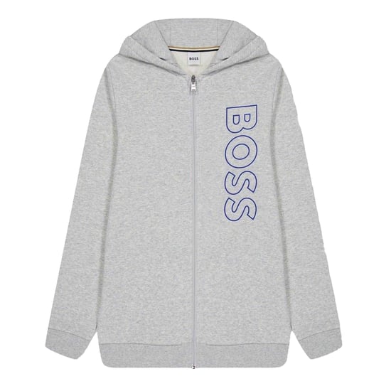 Boss Childrens/Kids Logo Regular Hooded Jacket (Grey) - Image 1