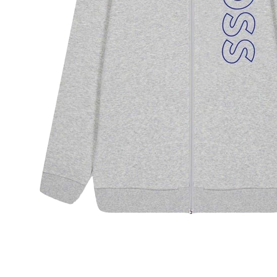 Boss Childrens/Kids Logo Regular Hooded Jacket (Grey) - Image 4