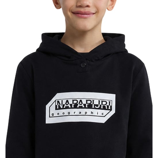 Napapijri Childrens/Kids Kitik Drawstring Hoodie (Black) - Image 4