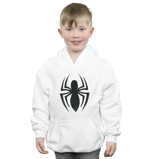 Marvel Boys Spider-Man Ultimate Spider Logo Hoodie (White) - Image 1