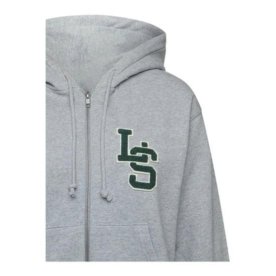 Levis Womens/Ladies Lettering Full Zip Hoodie (Heather Grey) - Image 3