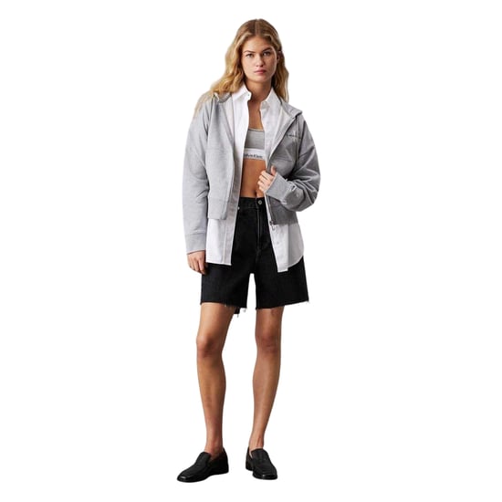 Calvin Klein Womens/Ladies Full Zip Hoodie (Heather Grey) - Image 1