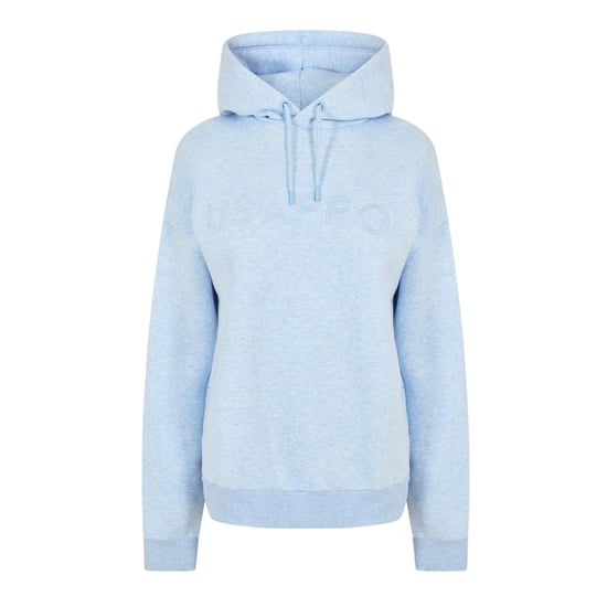 USA Pro Womens/Ladies Logo Marl Classic Drawstring Hoodie (Blue) - Image 2