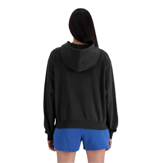 New Balance Dames/Dames French Terry Hoodie (Zwart) - Image 2