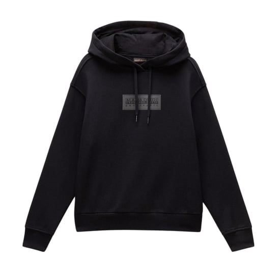 Napapijri Womens/Ladies Box Logo Cotton Blend Hoodie (Black) - Image 3