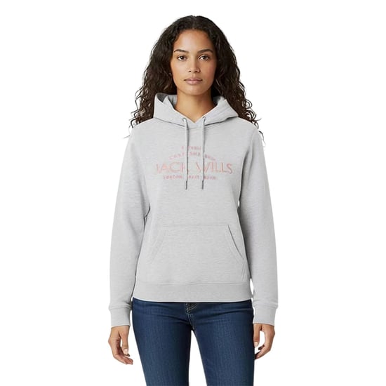 Jack Wills Hoodie met grafisch logo voor dames (Grijze Mergel) - Image 4