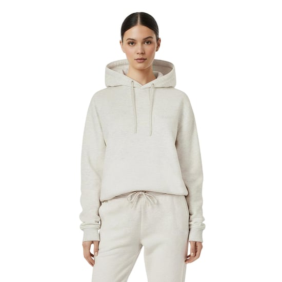 USA Pro Womens/Ladies Logo Marl Classic Drawstring Hoodie (Ice Grey) - Image 1