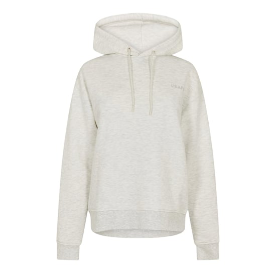 USA Pro Womens/Ladies Logo Marl Classic Drawstring Hoodie (Ice Grey) - Image 2