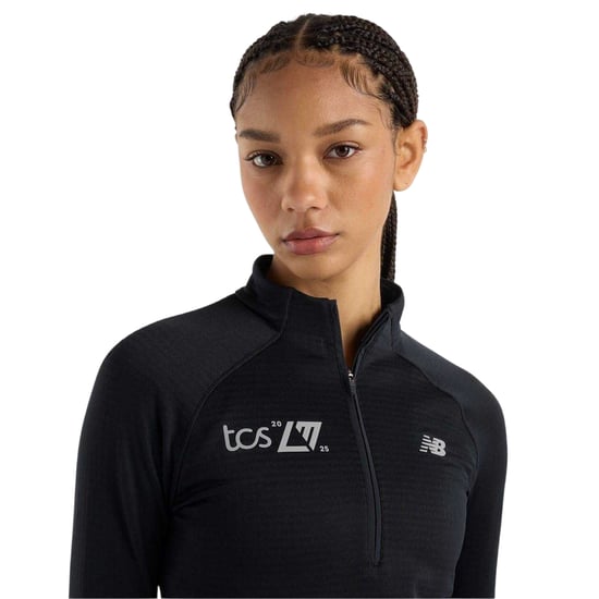New Balance Sportief hardloopshirt met opschrift voor dames (Zwart) - Image 3