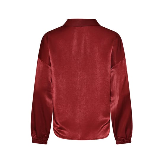 Smashed Lemon Satijnen blouse met kraag en knoopsluiting | - Image 5