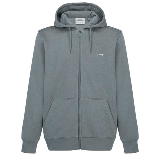 Slazenger Heren Polycotton Full Zip Hoodie (Leisteengrijs) - Image 1