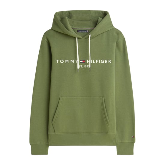 Tommy Hilfiger Mens Logo Hoodie (Pine Green) - Image 2