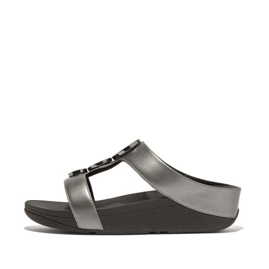 FitFlop Halo bead-circle metallic h-bar slides - Image 4