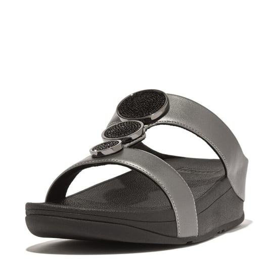FitFlop Halo bead-circle metallic h-bar slides - Image 5