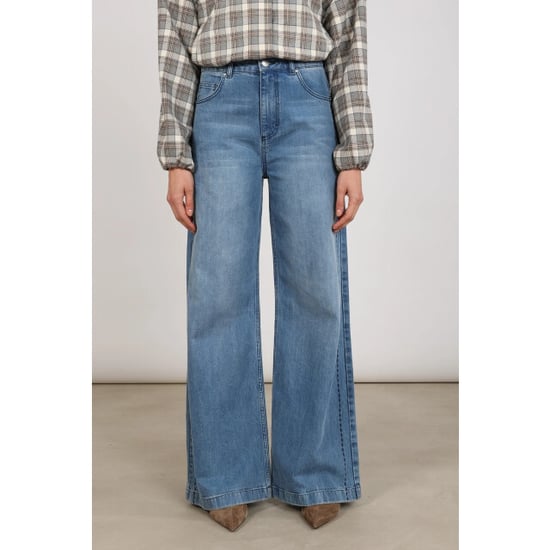 Nukus Nkf09118 298 stevi pants embroidery blue denim - Image 2